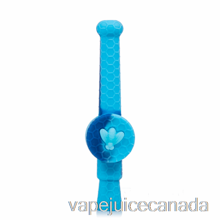 Vape Disposable Canada Stratus Reclaimer Honey Dipper Silicone Dab Straw Marble Blue (Baby Blue / Blue)